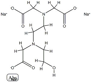 trisodium 2-[carboxylatomethyl-[2-(carboxylatomethyl-(2-hydroxyethyl)amino)ethyl]amino]acetate Structure
