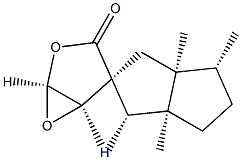 [1S,1'S,4S,5R,(+)]-3',3'a,4',5',6',6'a-Hexahydro-1'α,3'aα,4'α,6'aα-tetramethylspiro[2,6-dioxabicyclo[3.1.0]hexane-4,2'(1'H)-pentalene]-3-one|
