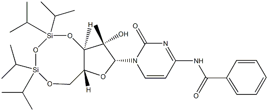 BenzaMide, N-[1,2-dihydro-1-[2-C-Methyl-3,5-O-[1,1,3,3-tetrakis(1-Methylethyl)-1,3-disiloxanediyl]-β-D-arabinofuranosyl]-2-oxo-4-pyriMidinyl]- Structure