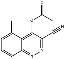 3-Cinnolinecarbonitrile,4-(acetyloxy)-5-methyl-(9CI) 化学構造式