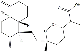 (3R,6S,αS)-6-[2-[(1S,8aβ)-Decahydro-1,2α,4aα-trimethyl-5-methylenenaphthalen-1β-yl]ethyl]-α,6-dimethyl-1,2-dioxane-3-acetic acid,81738-66-1,结构式