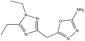 1,3,4-Oxadiazol-2-amine,5-[(1,5-diethyl-1H-1,2,4-triazol-3-yl)methyl]-(9CI),817568-86-8,结构式