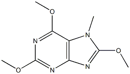 7H-Purine,2,6,8-trimethoxy-7-methyl-(9CI) Struktur