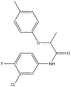 N-(3-chloro-4-fluorophenyl)-2-(4-methylphenoxy)propanamide Structure