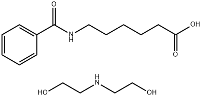 6-benzamidohexanoic acid, compound with 2,2'-iminodiethanol (1:1) Structure