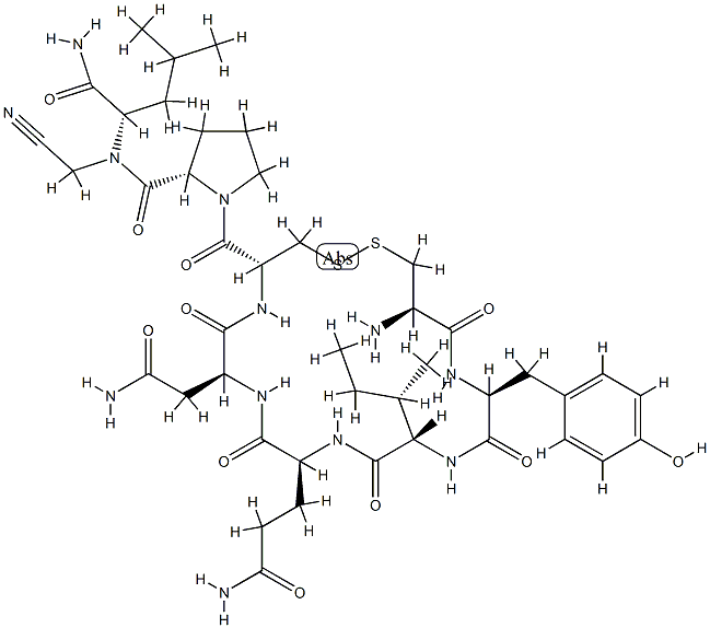 oxytocin, 9 alpha-aminoacetonitrile- 化学構造式