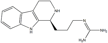 (-)-N-[3-[(S)-2,3,4,9-テトラヒドロ-1H-ピリド[3,4-b]インドール-1α-イル]プロピル]グアニジン 化学構造式
