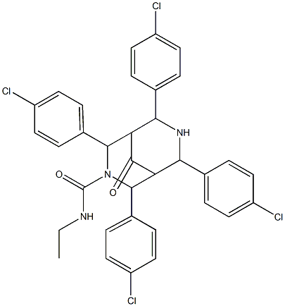 3,7-DIAZABICYCLO(3.3.1)NONANE-3-CARBOXAMIDE, N-ETHYL-9-OXO-2,4,6,8-TET RAKIS(p-CH|