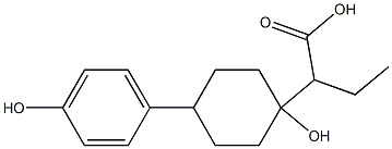 α-Ethyl-1-hydroxy-4-(4-hydroxyphenyl)cyclohexaneacetic acid,82205-94-5,结构式