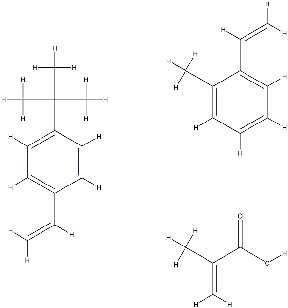 2-Propenoic acid, 2-methyl-, polymer with 1-(1,1-dimethylethyl)-4-ethenylbenzene and ethenylmethylbenzene,82212-95-1,结构式