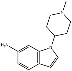 1H-Indol-6-amine,1-(1-methyl-4-piperidinyl)-(9CI),823191-51-1,结构式
