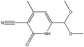 3-Pyridinecarbonitrile,6-(dimethoxymethyl)-1,2-dihydro-4-methyl-2-oxo-(9CI) 化学構造式