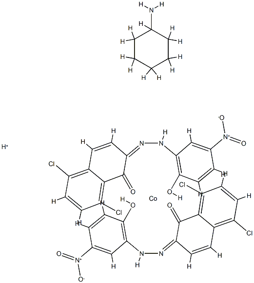 hydrogen bis[5,8-dichloro-2-[(2-hydroxy-5-nitrophenyl)azo]-1-naphtholato(2-)]cobaltate(1-), compound with cyclohexylamine (1:1)|