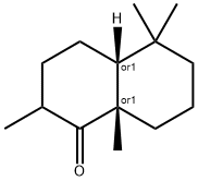 1(2H)-Naphthalenone,octahydro-2,5,5,8a-tetramethyl-,(4aR,8aS)-rel-(9CI) 化学構造式
