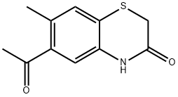 6-Acetyl-7-methyl-2H-1,4-benzothiazin-3(4H)-one 化学構造式