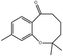 2,3,4,5-Tetrahydro-2,2,9-trimethyl-6H-1-benzoxocin-6-one 化学構造式