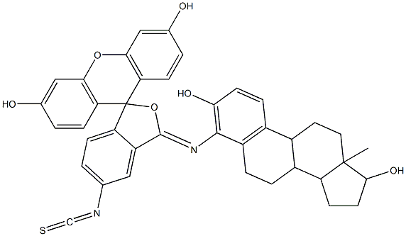 4-amino-N-fluorescein isothiocyanate-17-estradiol Struktur