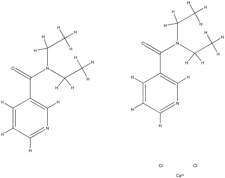 N,N-ジエチル-3-ピリジンカルボアミド/カルシウムジクロリド,(2:1) 化学構造式