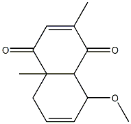 1,4-Naphthoquinone,4a,5,8,8a-tetrahydro-8-methoxy-2,4a-dimethyl-(5CI) Struktur