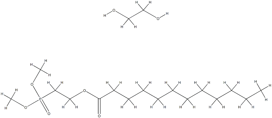 Dodecanoic acid, 2-(dimethoxyphosphinyl)ethyl ester, reaction products with polyethylene glycol 化学構造式