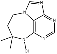 7,8,9,10-Tetrahydro-10-hydroxy-9,9-dimethyl[1,4]diazepino[1,2,3-gh]purine 化学構造式