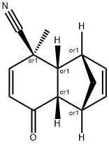 1,4-Methanonaphthalene-5-carbonitrile,1,4,4a,5,8,8a-hexahydro-5-methyl-8-oxo-,(1R,4S,4aR,5R,8aS)-rel-(9CI) Struktur