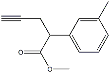 Benzeneacetic acid, 3-?methyl-?α-?2-?propyn-?1-?yl-?, methyl ester Structure