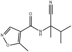 4-?Isoxazolecarboxamide?, N-?(1-?cyano-?1,?2-?dimethylpropyl)?-?5-?methyl- Structure