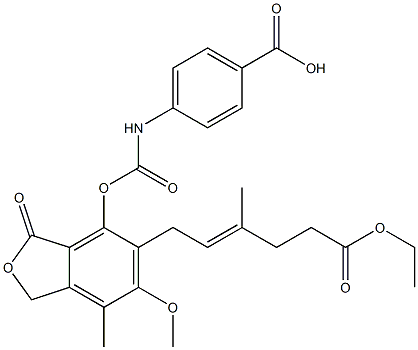 ethyl O-(N-(4-carboxyphenyl)carbamoyl)mycophenolate Structure