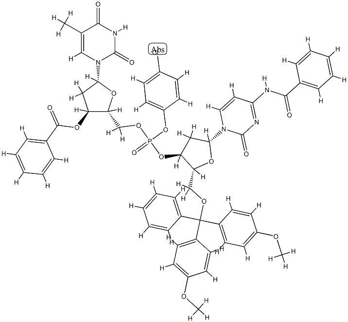 83161-01-7 N-benzoyl-P-(p-chlorophenyl)-2'-deoxycytidylyl-(3'->5')-5'-O-(p,p'-dimethoxytrityl)thymidine 3'-benzoate