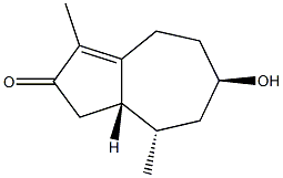 (6R)-4,5,6,7,8,8aβ-Hexahydro-6β-hydroxy-3,8α-dimethylazulen-2(1H)-one Structure