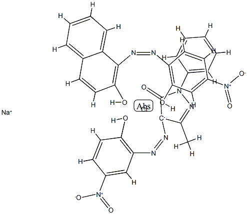 sodium [2,4-dihydro-4-[(2-hydroxy-5-nitrophenyl)azo]-5-methyl-2-phenyl-3H-pyrazol-3-onato(2-)][1-[(2-hydroxy-4-nitrophenyl)azo]-2-naphtholato(2-)]chromate(1-) 结构式