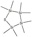 オクタメチル-1,2,3,4,5-チアテトラシロラン 化学構造式