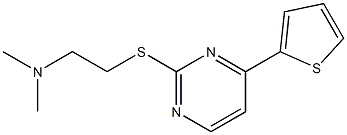 N,N-dimethyl-2-((4'-(thien-2''-yl)pyrimidin-2'-yl)thio)ethylamine 化学構造式