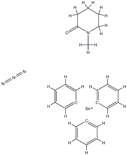 Tin, azido(1-methyl-2-piperidinone-O)triphenyl-, (TB-5-12)- Structure