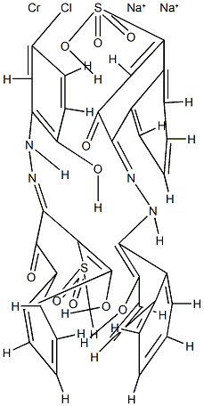 disodium [4-[(5-chloro-2-hydroxyphenyl)azo]naphth[2,1-d]-1,3-oxathiol-5-ol 3,3-dioxidato(2-)][3-hydroxy-4-[(2-hydroxy-1-naphthyl)azo]naphthalene-1-sulphonato(3-)]chromate(2-) Structure