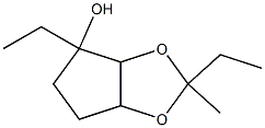 4H-Cyclopenta-1,3-dioxol-4-ol,2,4-diethyltetrahydro-2-methyl-(9CI) 化学構造式