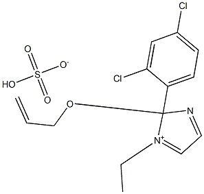 (±)-1-[2-(allyloxy)ethyl-2-(2,4-dichlorophenyl)]-1H-imidazolium hydrogen sulphate 结构式