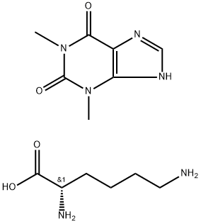 L-lysine, compound with 3,7-dihydro-1,3-dimethyl-1H-purine-2,6-dione (1:1) Structure