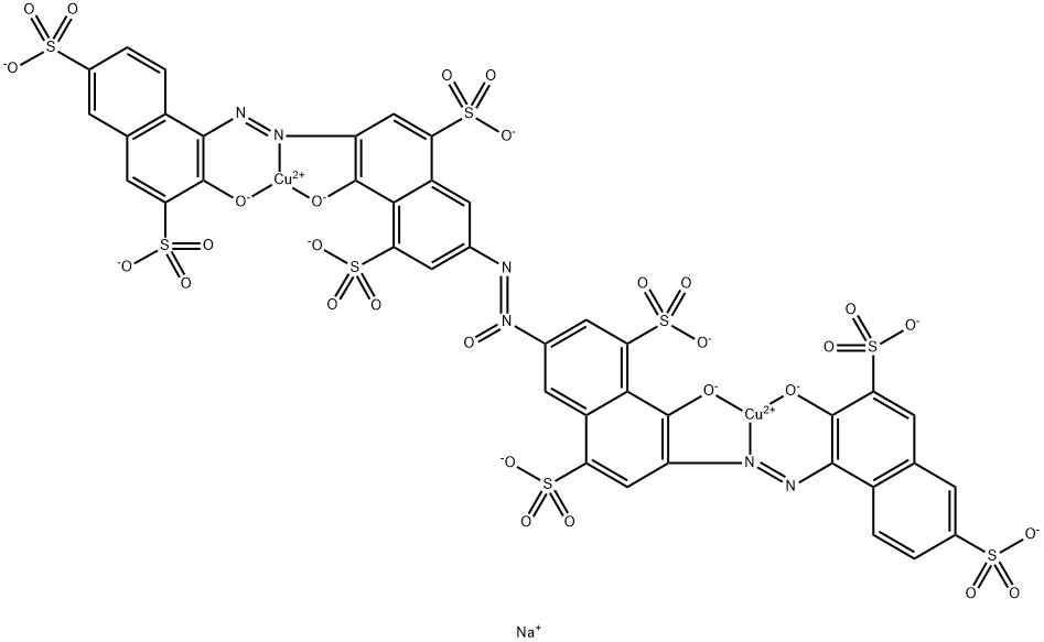 octasodium [mu-[[3,3'-azoxybis[8-hydroxy-7-[(2-hydroxy-3,6-disulpho-1-naphthyl)azo]naphthalene-1,5-disulphonato]](12-)]]dicuprate(8-),83949-57-9,结构式