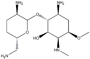 5-Amino-6-O-(2,6-diamino-2,3,4,6-tetradeoxy-α-D-erythro-hexopyranosyl)-3-O-methyl-2-(methylamino)-2,4,5-trideoxy-D-epi-inositol|桑那霉素