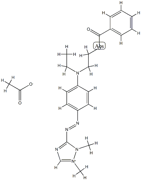 3(or5)-[[4-[[2-(benzoyloxy)ethyl]ethylamino]phenyl]azo]-1,2(or1,4)-dimethyl-1H-1,2,4-triazolium acetate Structure