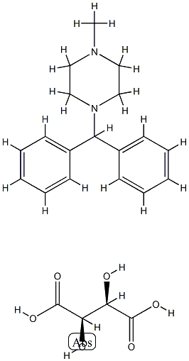 1-benzhydryl-4-methylpiperazine [R-(R*,R*)]-tartrate (1:1) 结构式