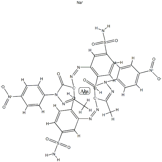 sodium bis[3-[[4,5-dihydro-3-methyl-1-(4-nitrophenyl)-5-oxo-1H-pyrazol-4-yl]azo]-4-hydroxybenzene-1-sulphonamidato(2-)]chromate(1-) Structure