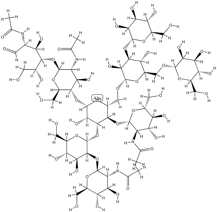 84182-21-8 O-2-(乙酰氨基)-2-脱氧-BETA-D-吡喃葡萄糖基-(1-4)-O-[O-2-(乙酰氨基)-2-脱氧-BETA-D-吡喃葡萄糖基-(1-2)-ALPHA-D-甘露糖基-(1-3)]-O-[O-ALPHA-D-甘露糖基-(1-3)-O-[ALPHA-D-甘露糖基-(1-6)]-ALPHA-D-甘露糖基-(1-6)]-O-BETA-D-甘露糖基-(1-4)-O-2-(乙酰氨基)-2-脱氧-BETA-D-吡喃葡萄糖基-(1-4)-2-(乙酰氨基)-2-脱氧-D-葡萄糖