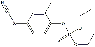 diethoxy-(2-methyl-4-thiocyanato-phenoxy)-sulfanylidene-phosphorane Struktur