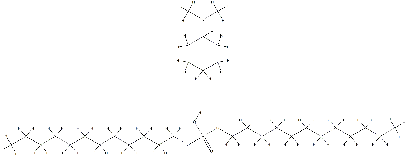 didodecyl hydrogen phosphate, compound with N,N-dimethylcyclohexylamine (1:1) Structure