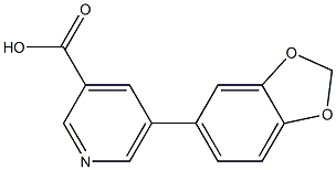 5-(Benzo[1,3]dioxol-5-yl)-nicotinic acid Structure