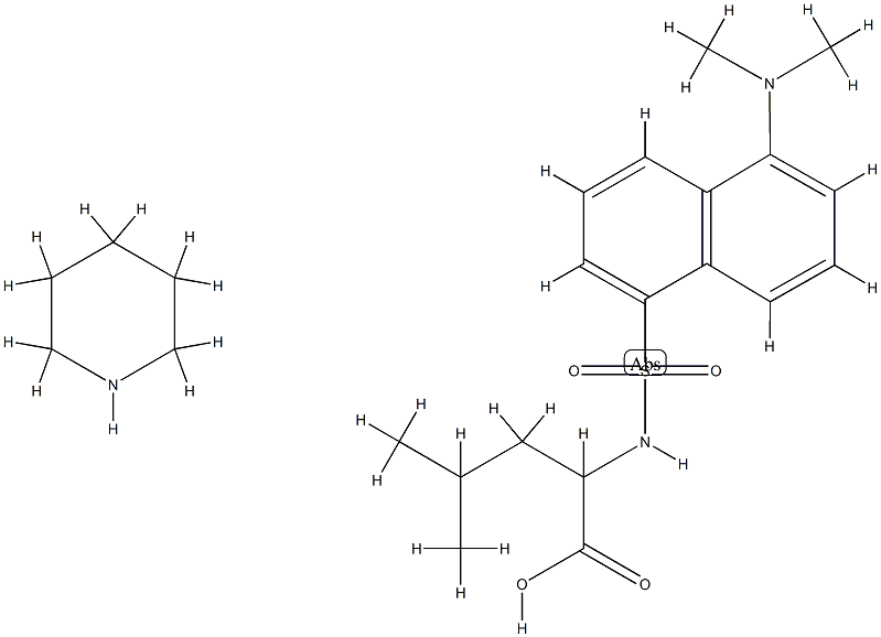 N-[[5-(dimethylamino)-1-naphthyl]sulphonyl]-DL-leucine, compound with piperidine (1:1) Structure