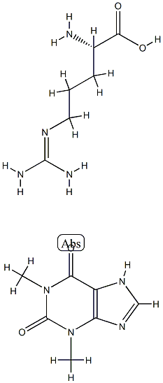 (2S)-2-amino-5-(diaminomethylideneamino)pentanoic acid, 1,3-dimethyl-7 H-purine-2,6-dione,84331-66-8,结构式